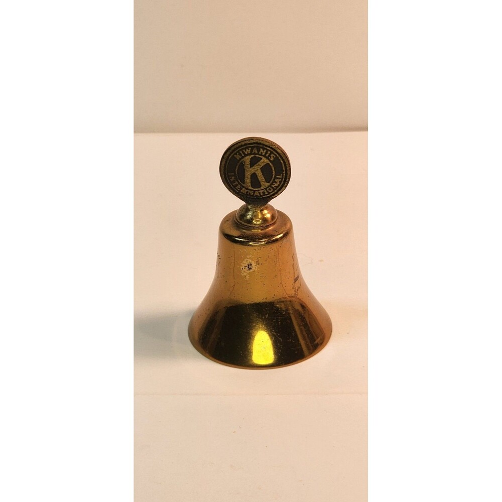 Vintage Kiwanis International Brass Bell Collectible See